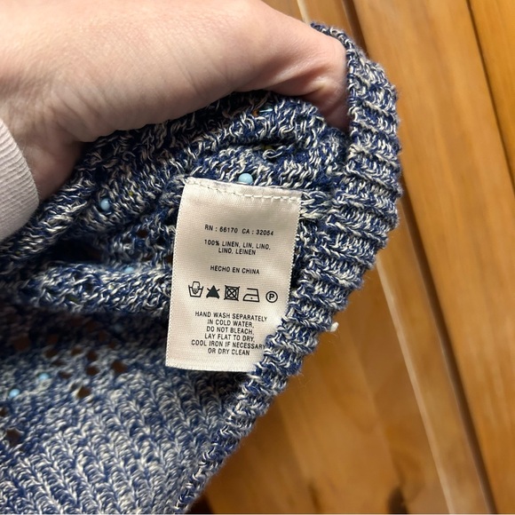 Anthropologie Edie Reflective Scarab Beaded Cardigan - Picture 3 of 5